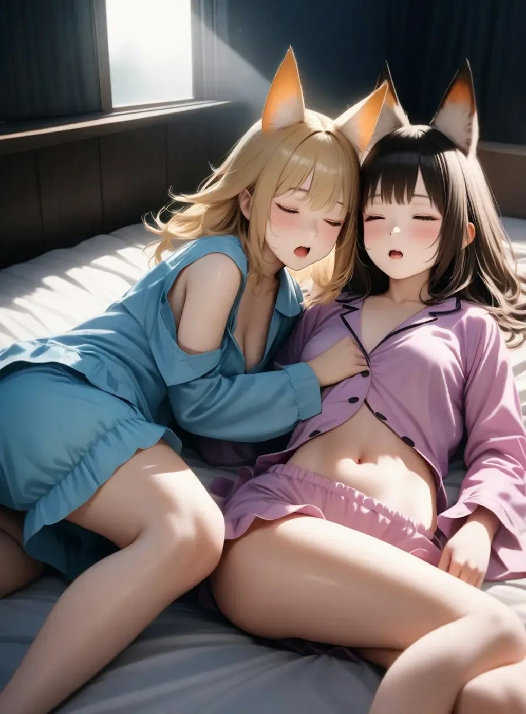 お腹を出して寝る2