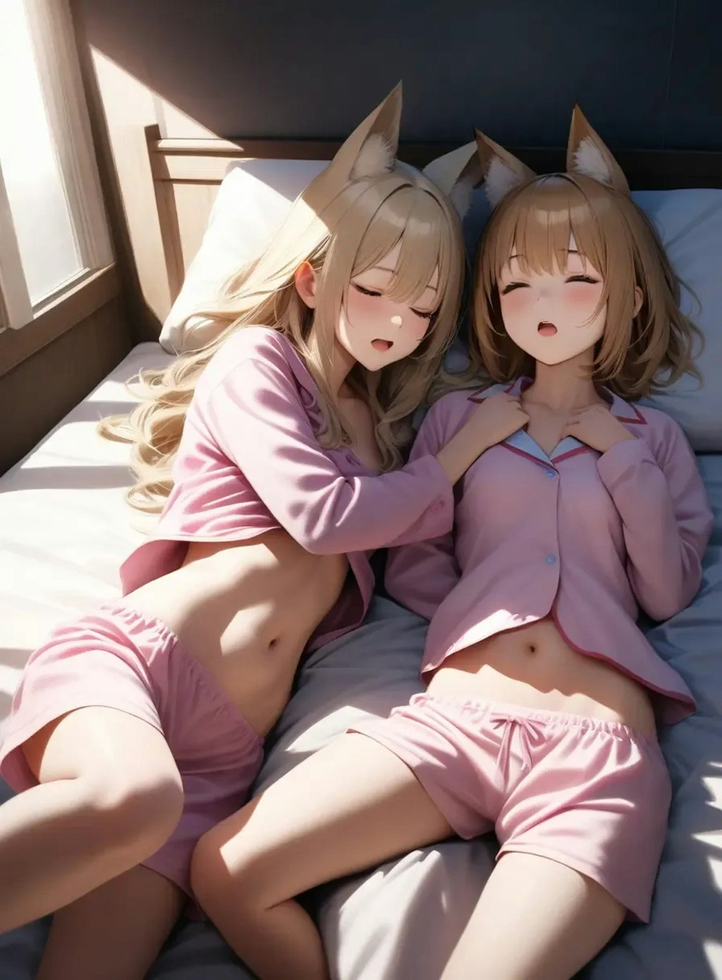 お腹を出して寝る2
