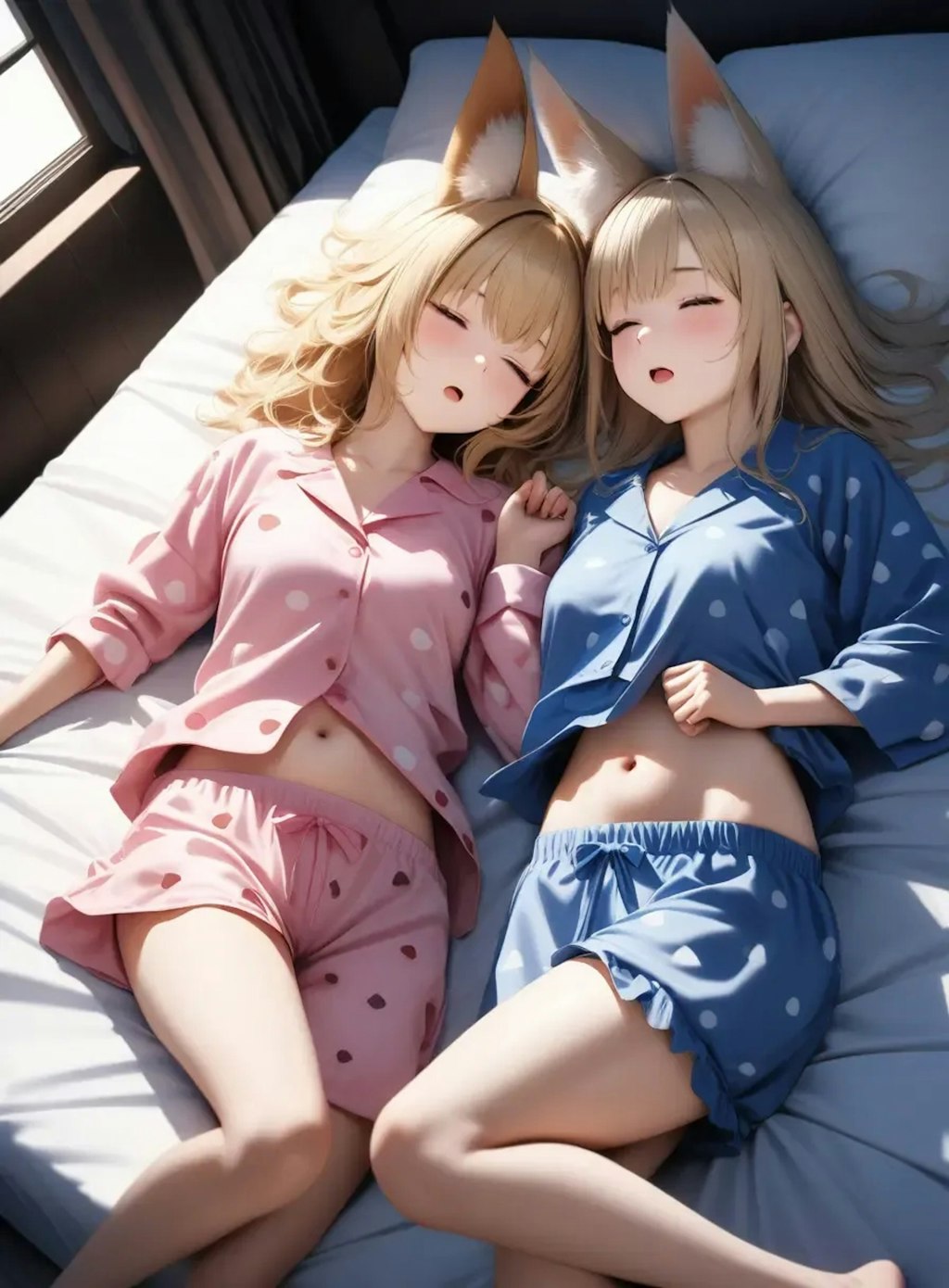 お腹を出して寝る2