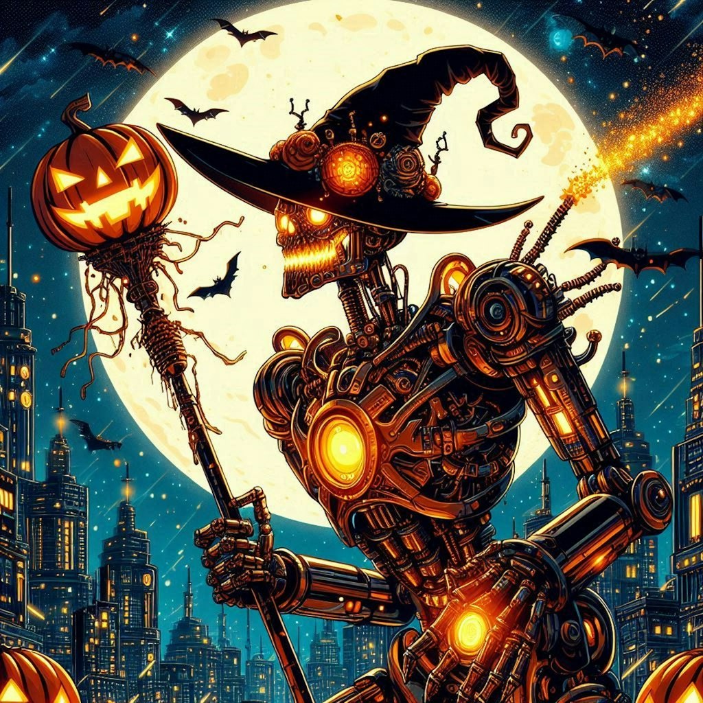 巨大ハロウィンロボット