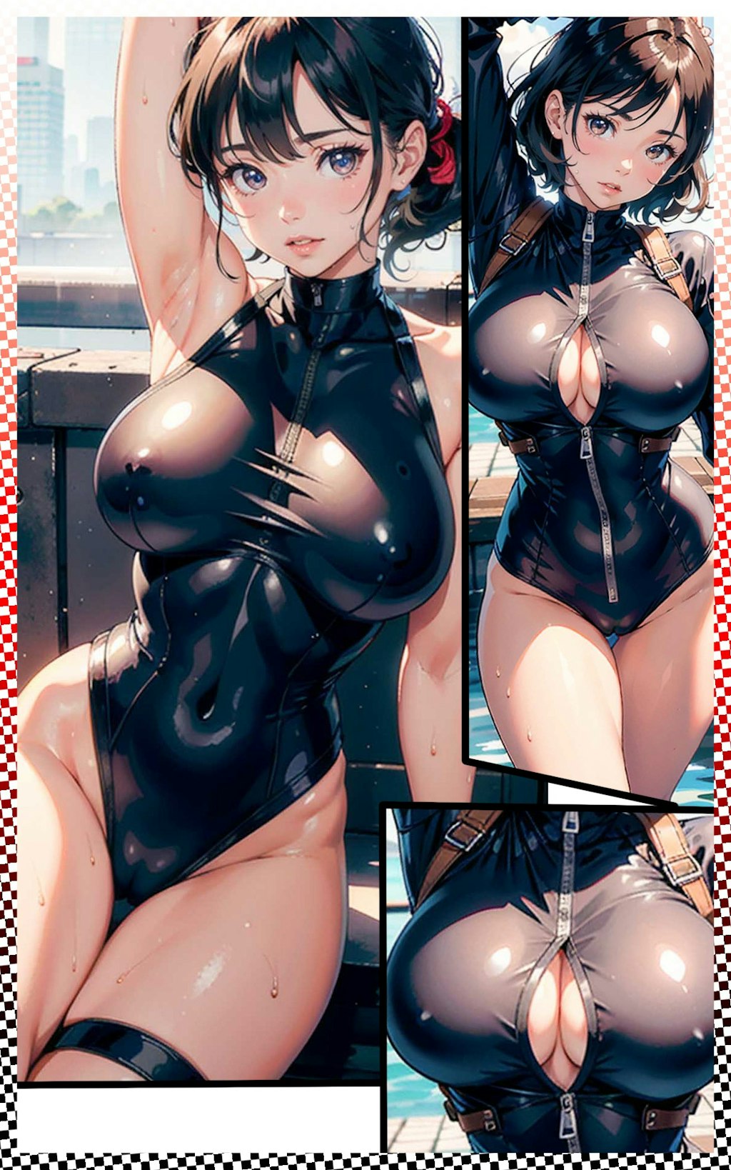 ボディースーツ黒　Bodysuit Black