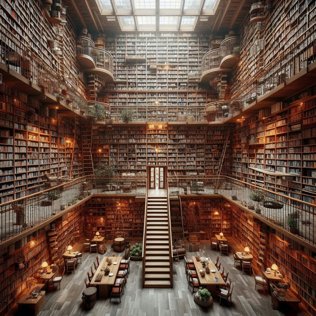 【背景用画像】巨大図書館