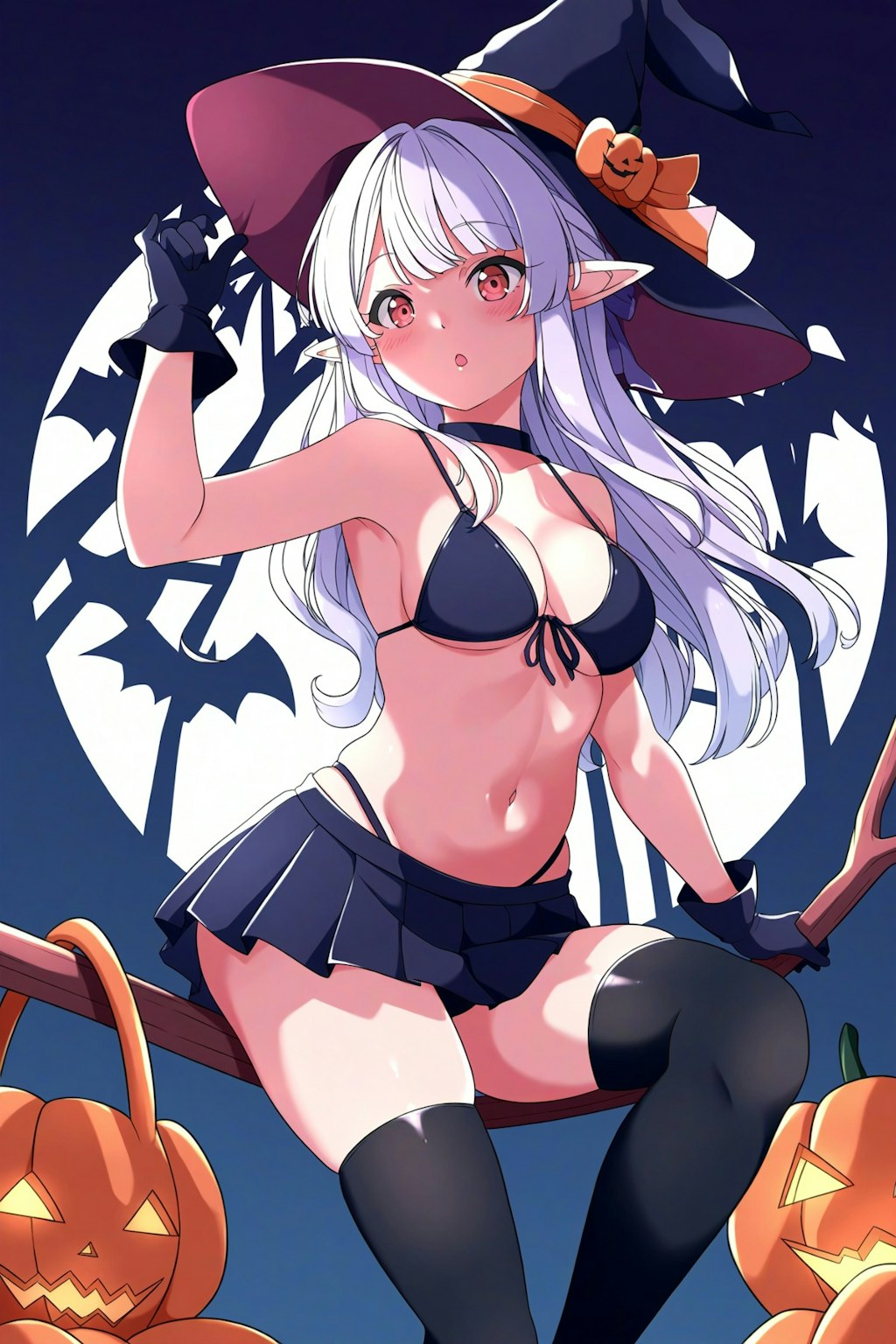 ハロウィンビキニ魔女エルフさん