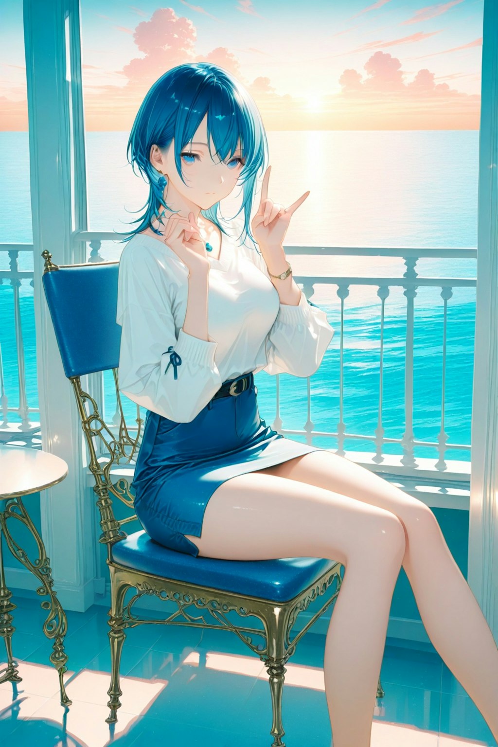 夏のテラス