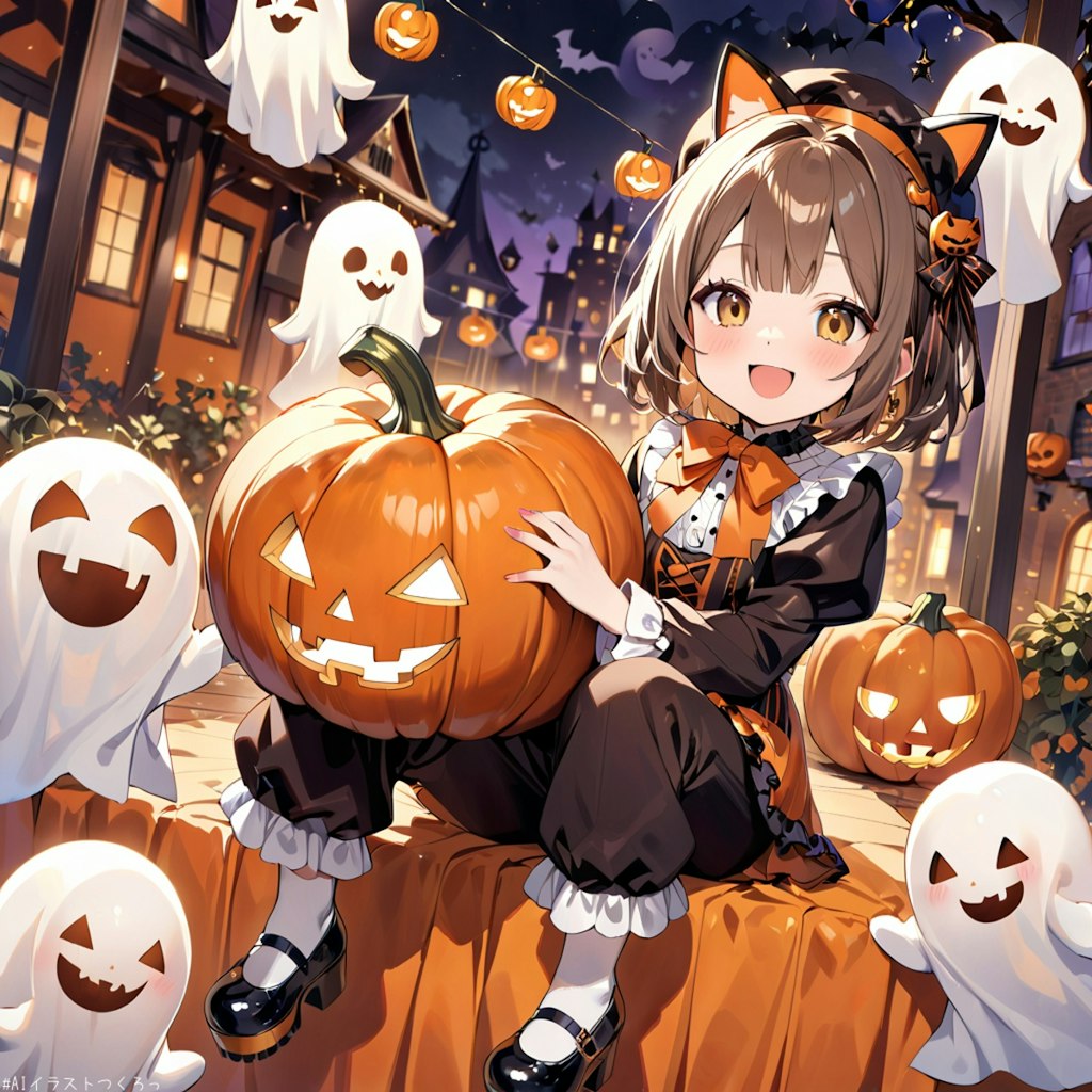 ミミちゃん、ハロウィンパーティーを楽しむ