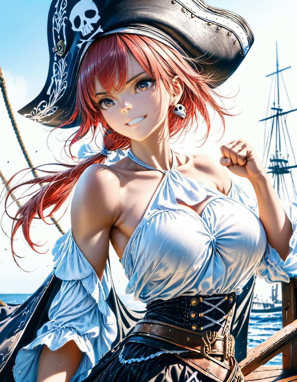 赤髪の女海賊船長XL