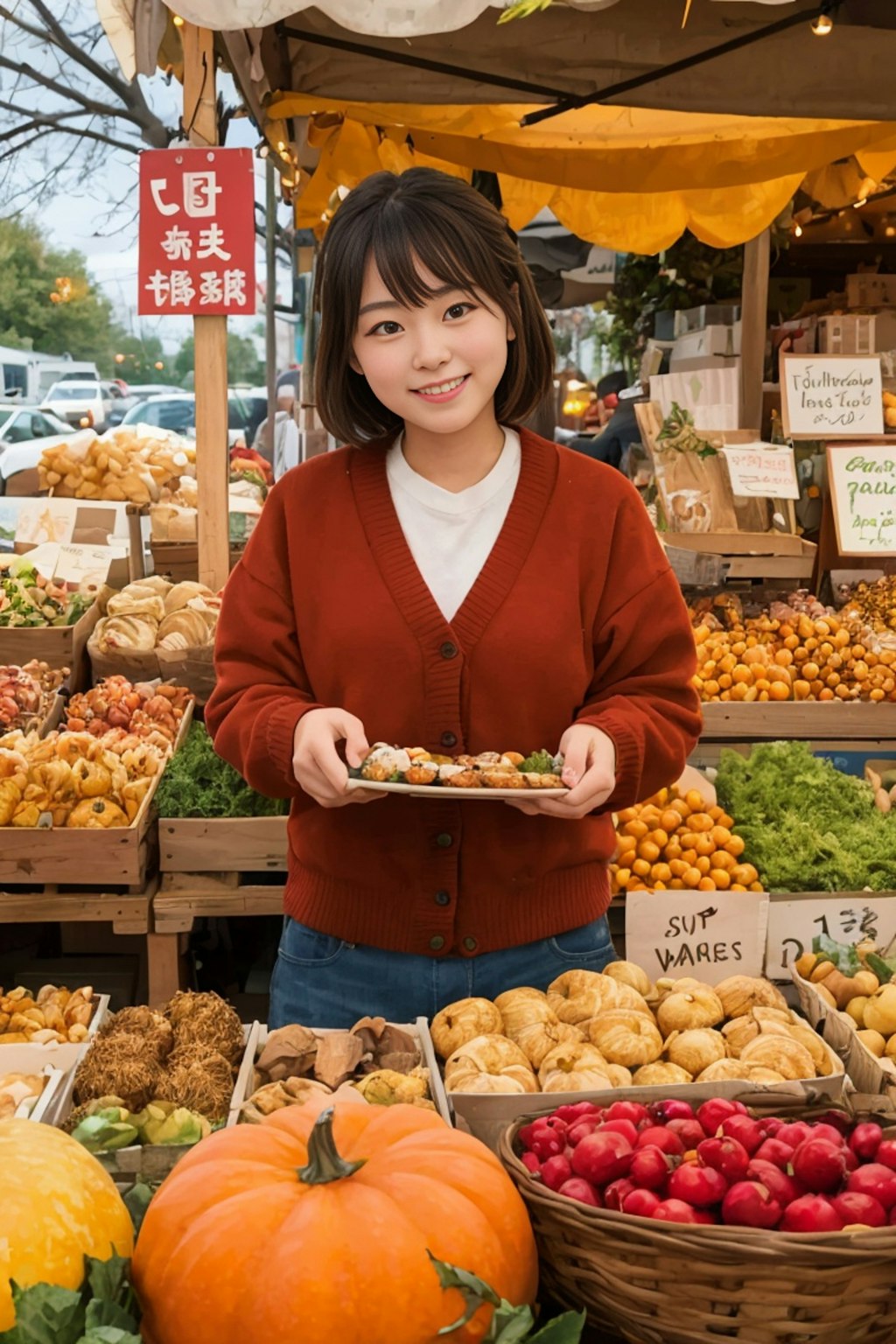 市場の看板娘たち　Market signboard girls