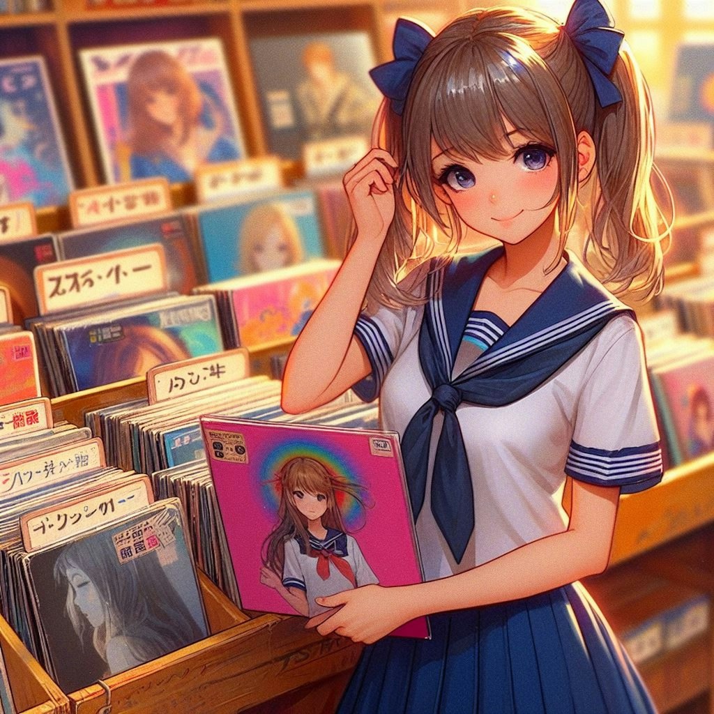 レコード店の女の子