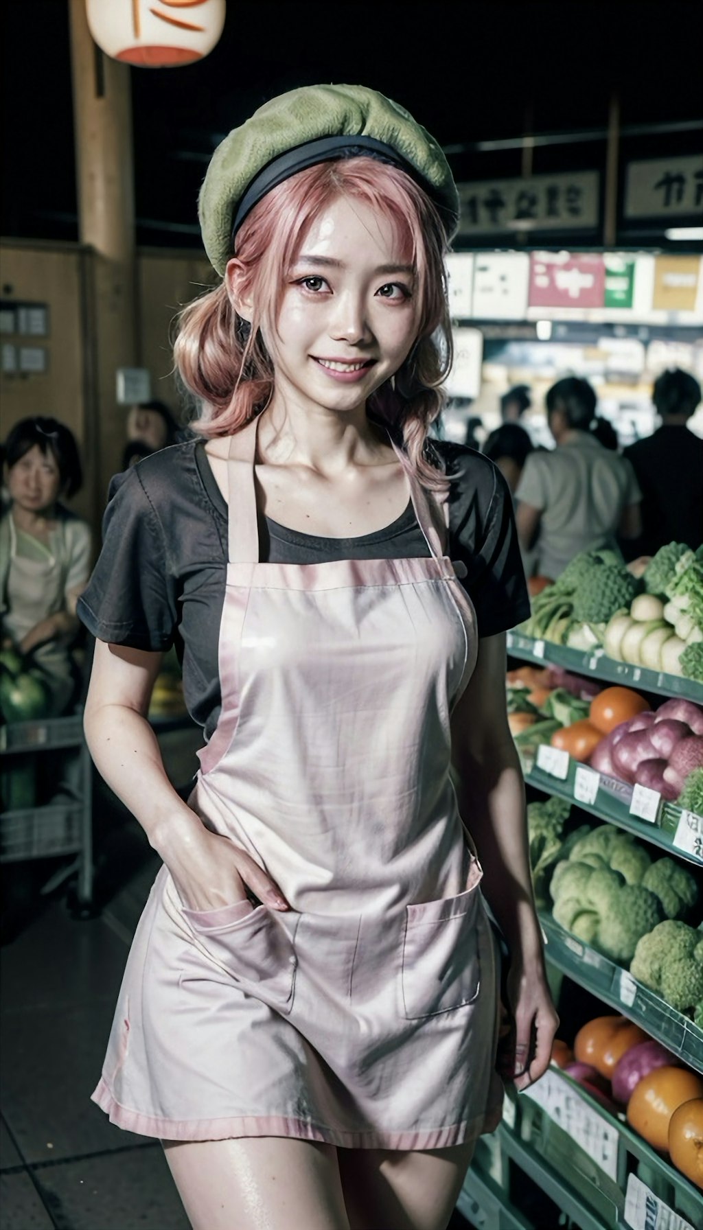 スーパーの女の子