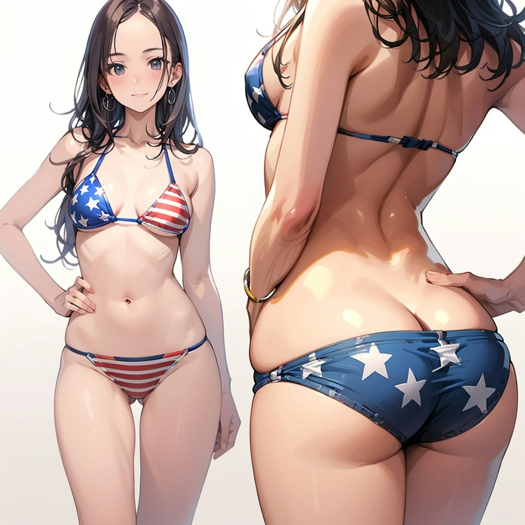 TOPAZでアメリカン水着　和歌月まりあ