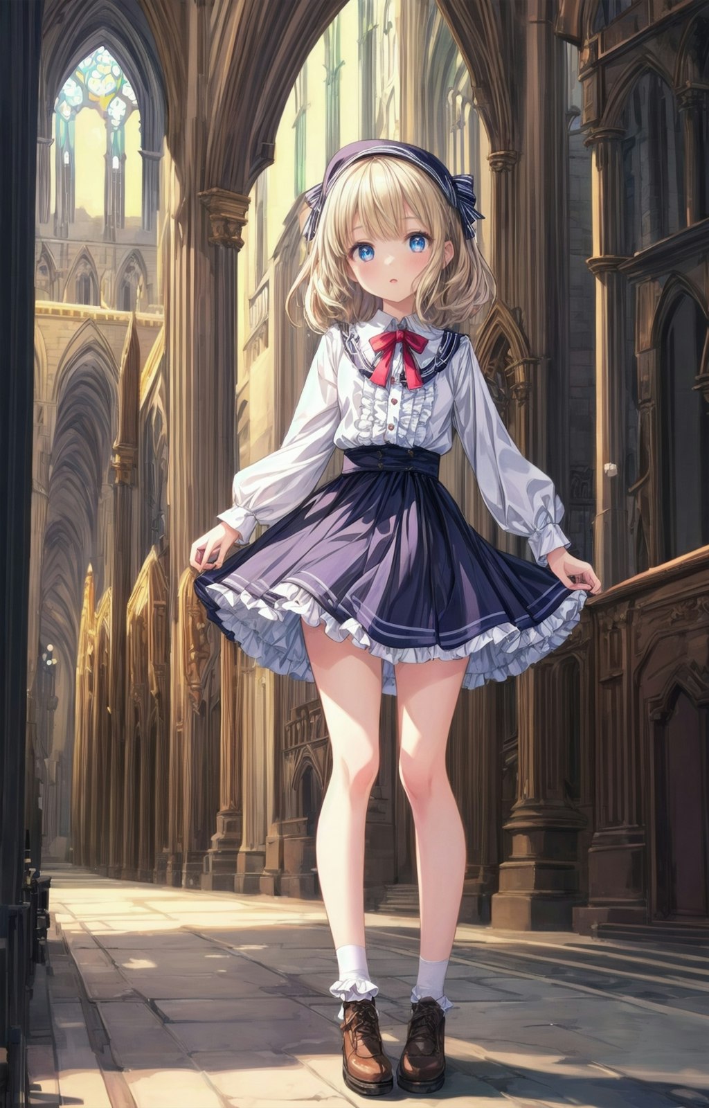 教会の女の子 a girl at the church