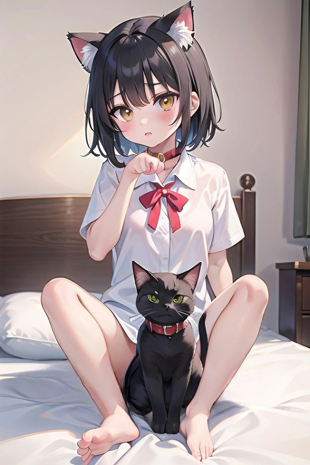 猫耳少女 猫がいるからR-15で・・・