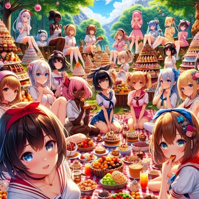 お菓子の国のピクニック