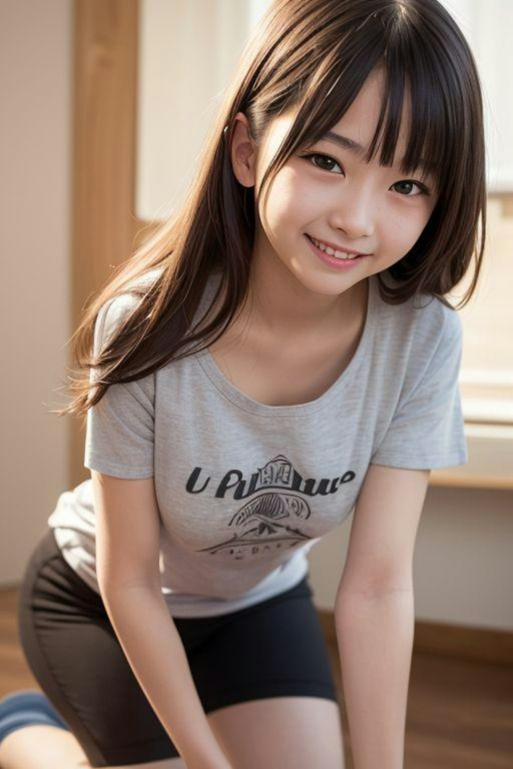 Tシャツ　少女