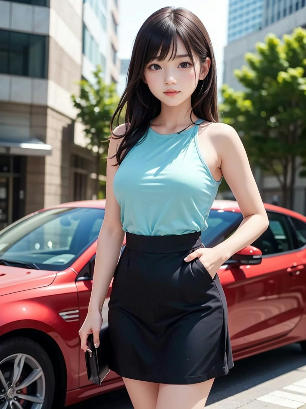 駐車場で！？