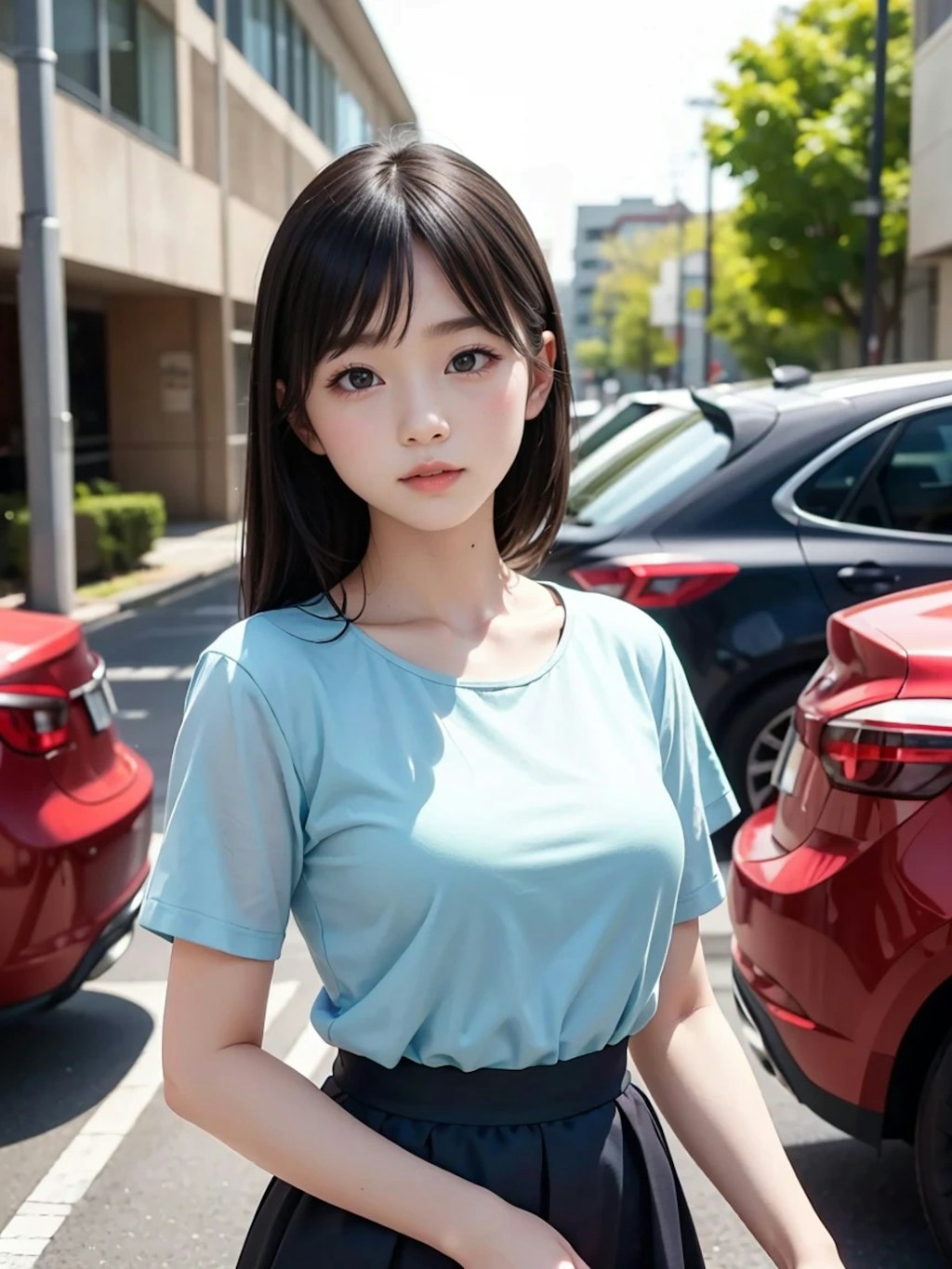 駐車場で！？