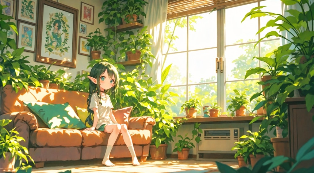緑のある部屋