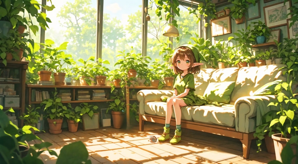 緑のある部屋