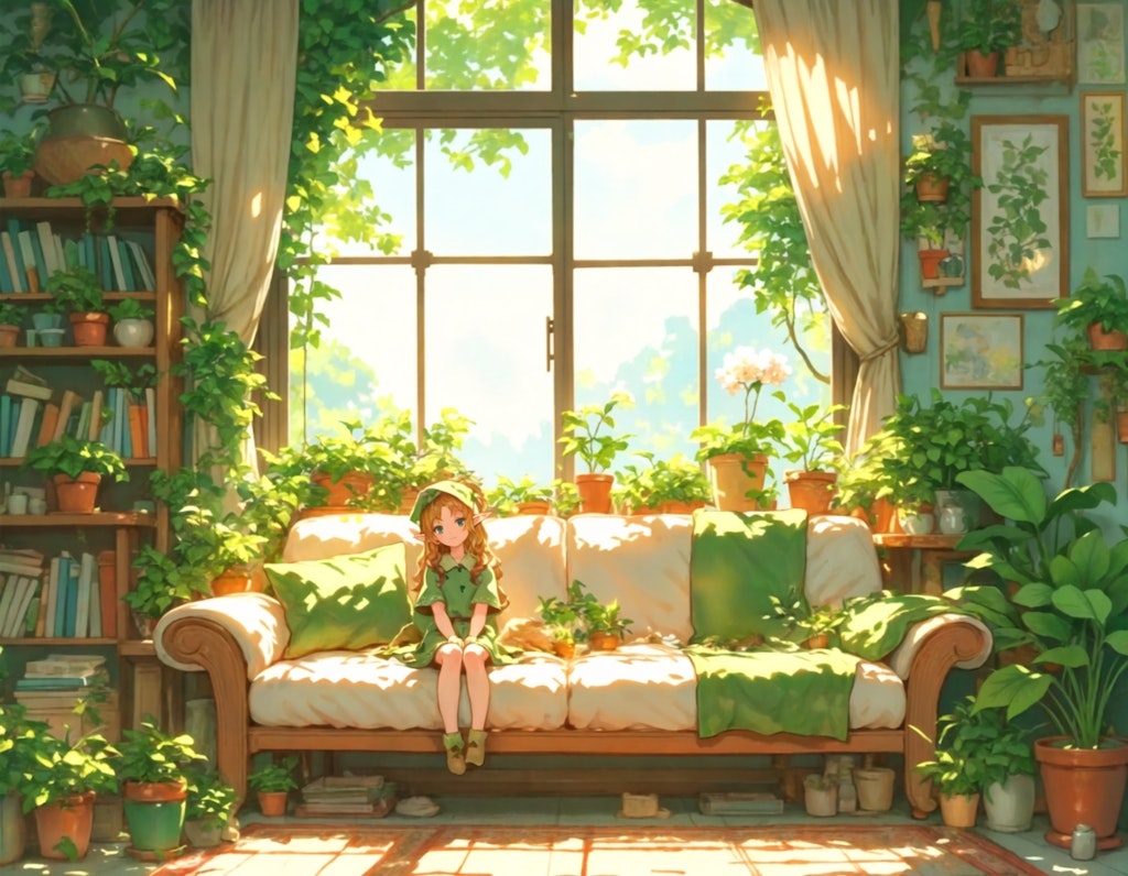 緑のある部屋