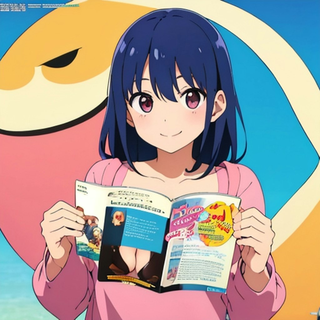 雑誌を読む女の子