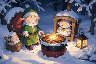 Elf preparing a meal 6