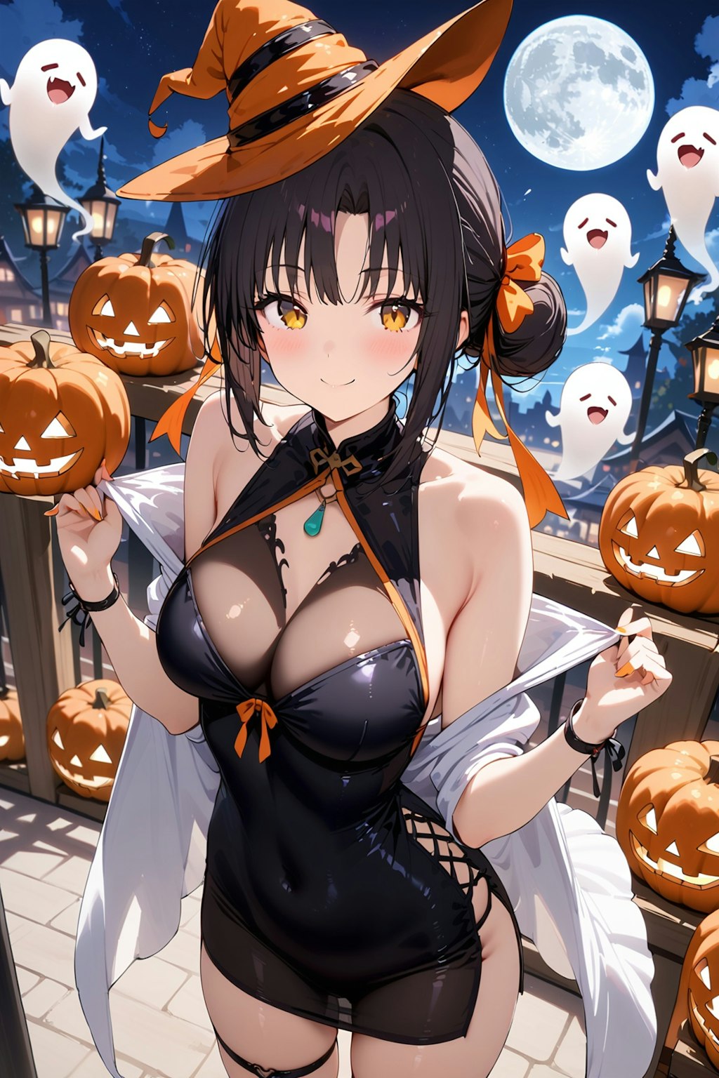 チャイナドレスでハロウィン