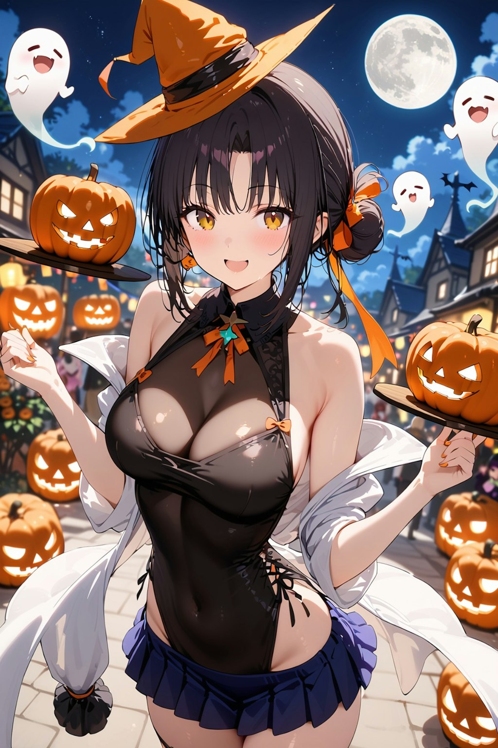 チャイナドレスでハロウィン