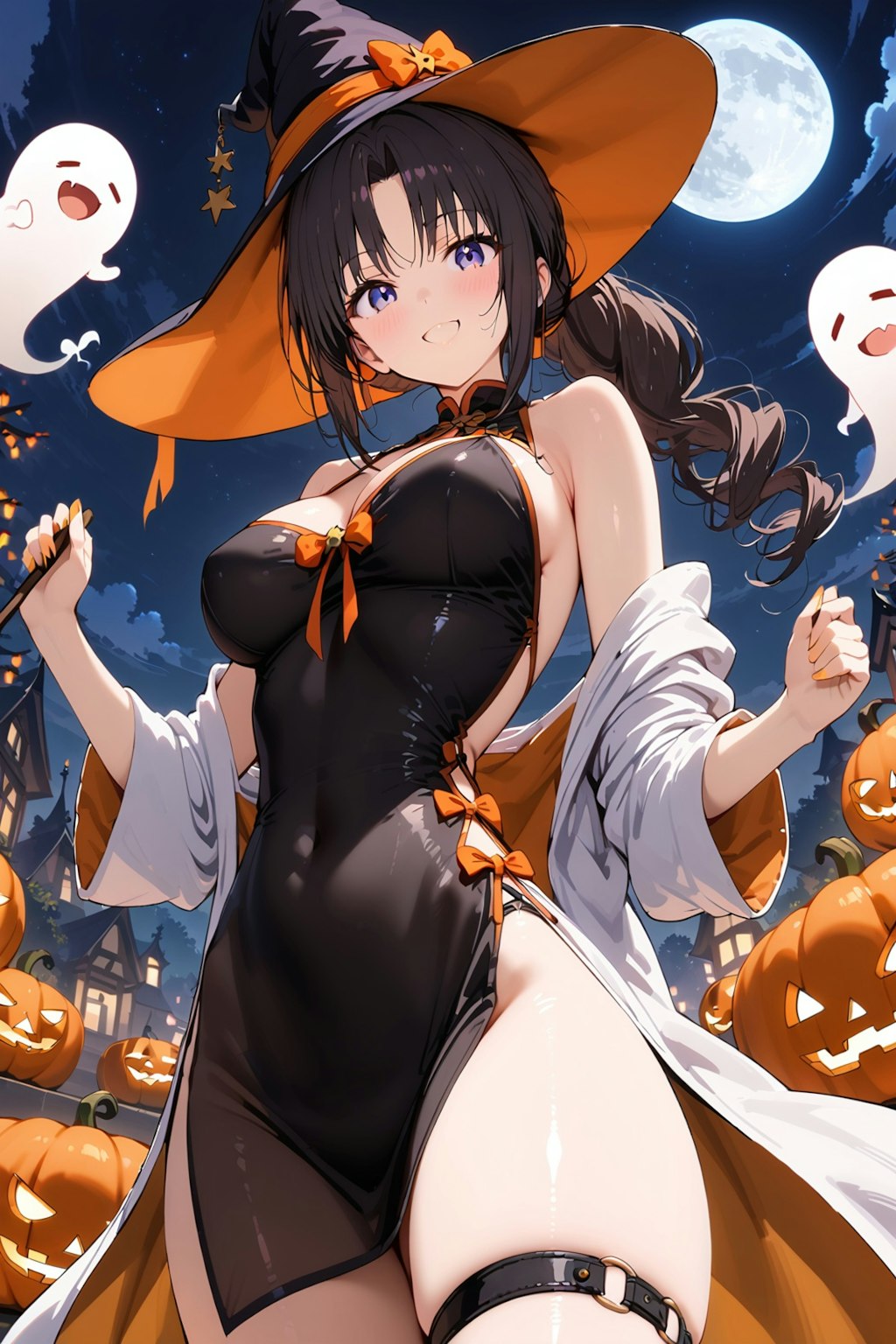 チャイナドレスでハロウィン