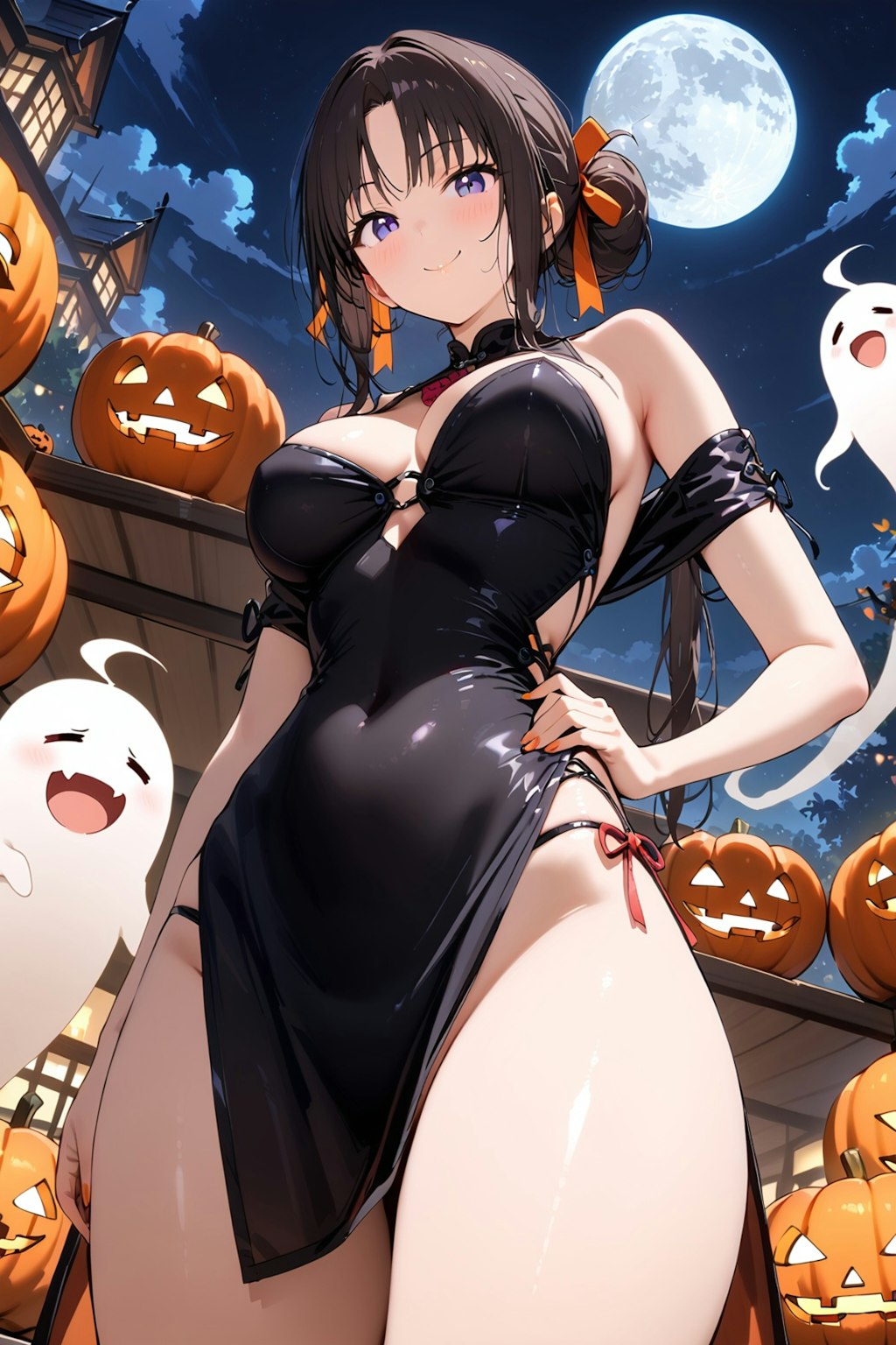 チャイナドレスでハロウィン