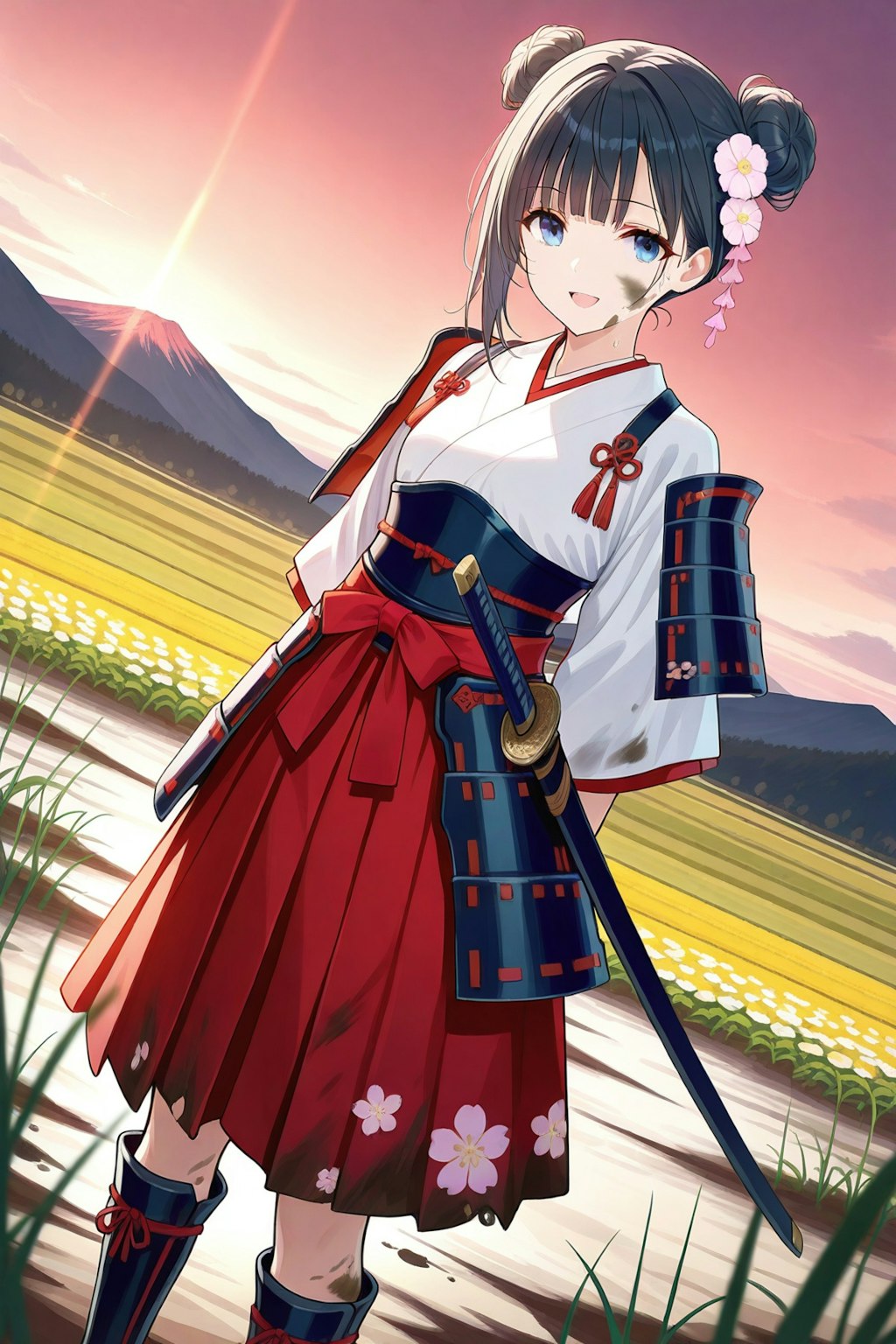 戦いの後のサムライおだんごちゃん🍡✨
