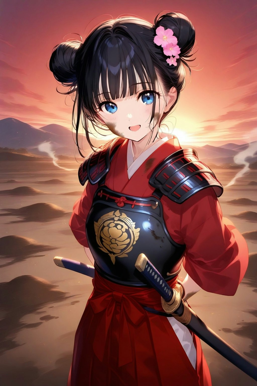 戦いの後のサムライおだんごちゃん🍡✨