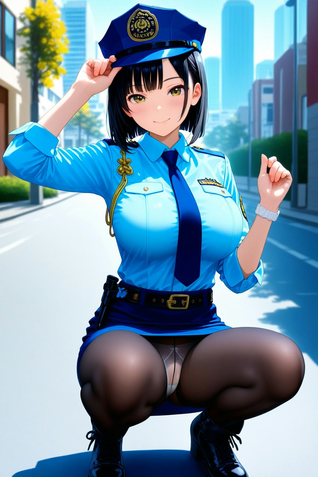 ８日の女性警察官
