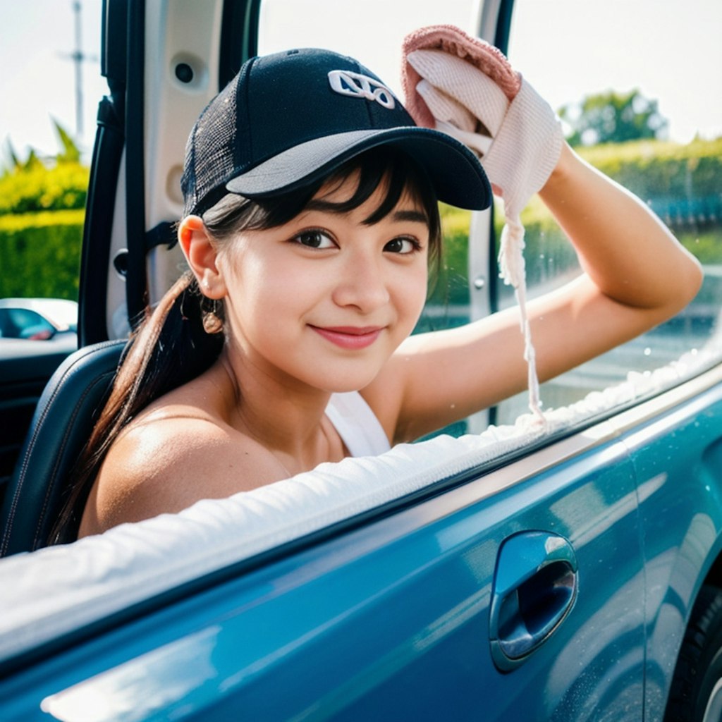 洗車女子集