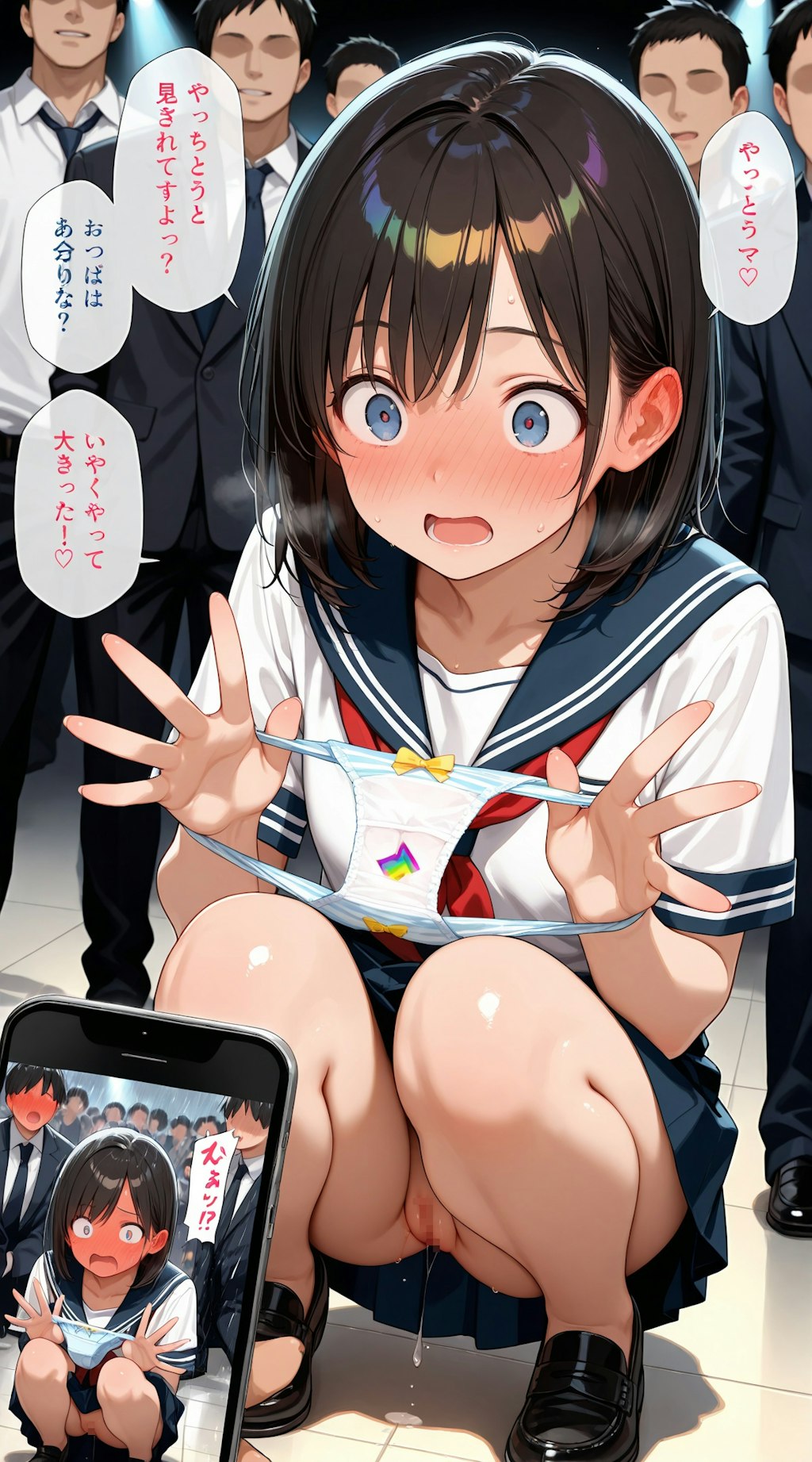 恥ずかしい赤面女子 ぷれぜんてぃんぐ汚ぱんつ