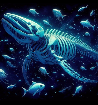 深海の墓場：巨大な骨格の輝き