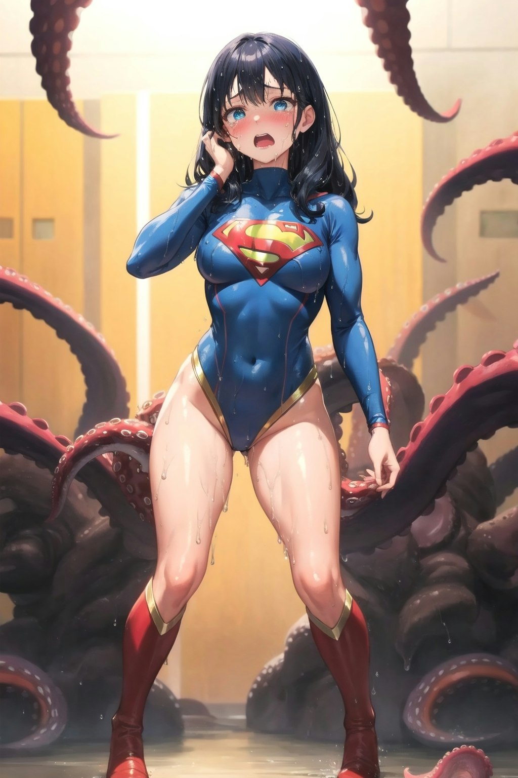 Supergirl vs tentacles