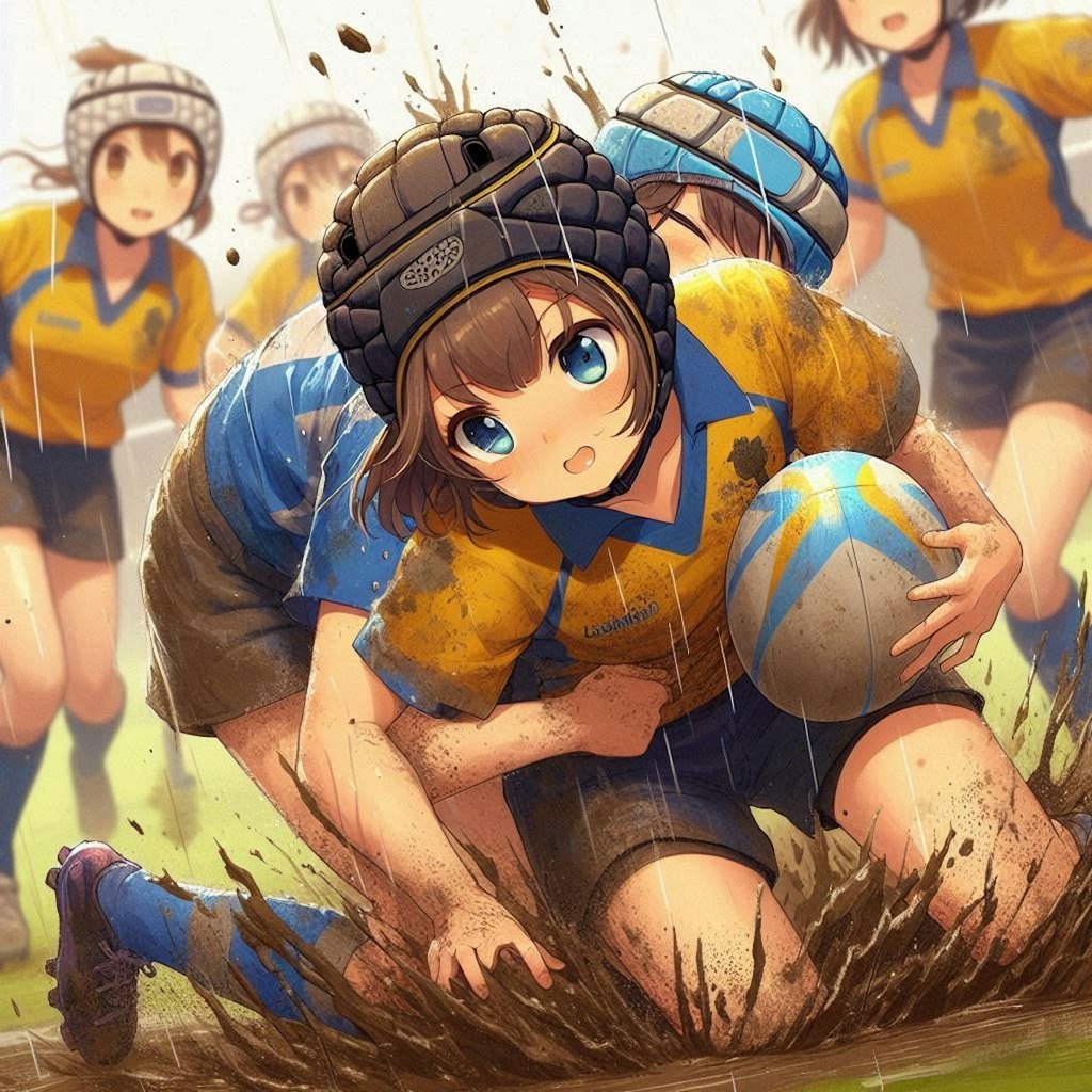 🏉泥まみれの女子ラグビー 137