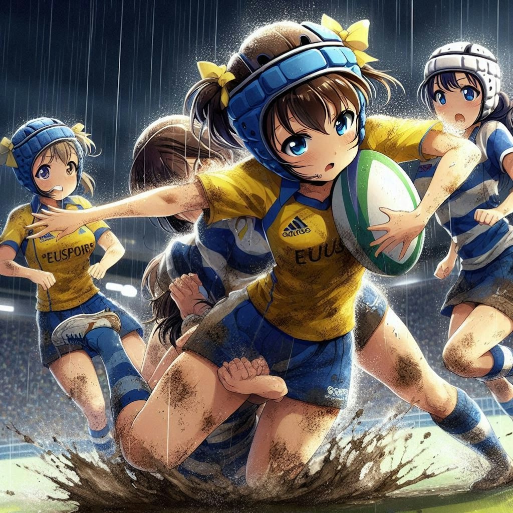 🏉泥まみれの女子ラグビー 137