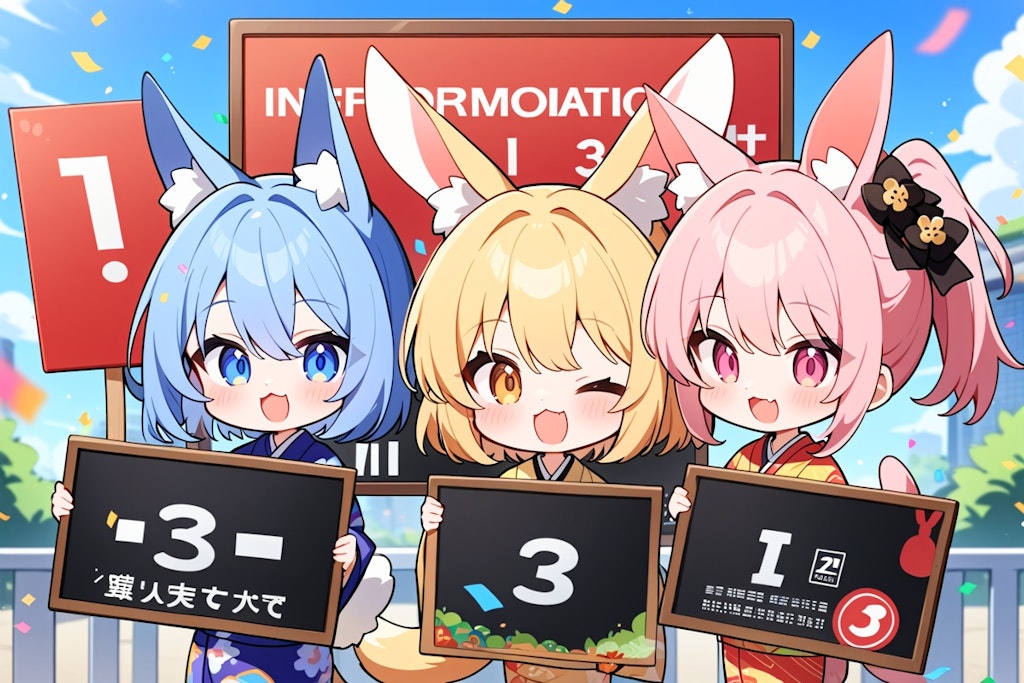 １ケモ、２ミミ、３ケモミミ