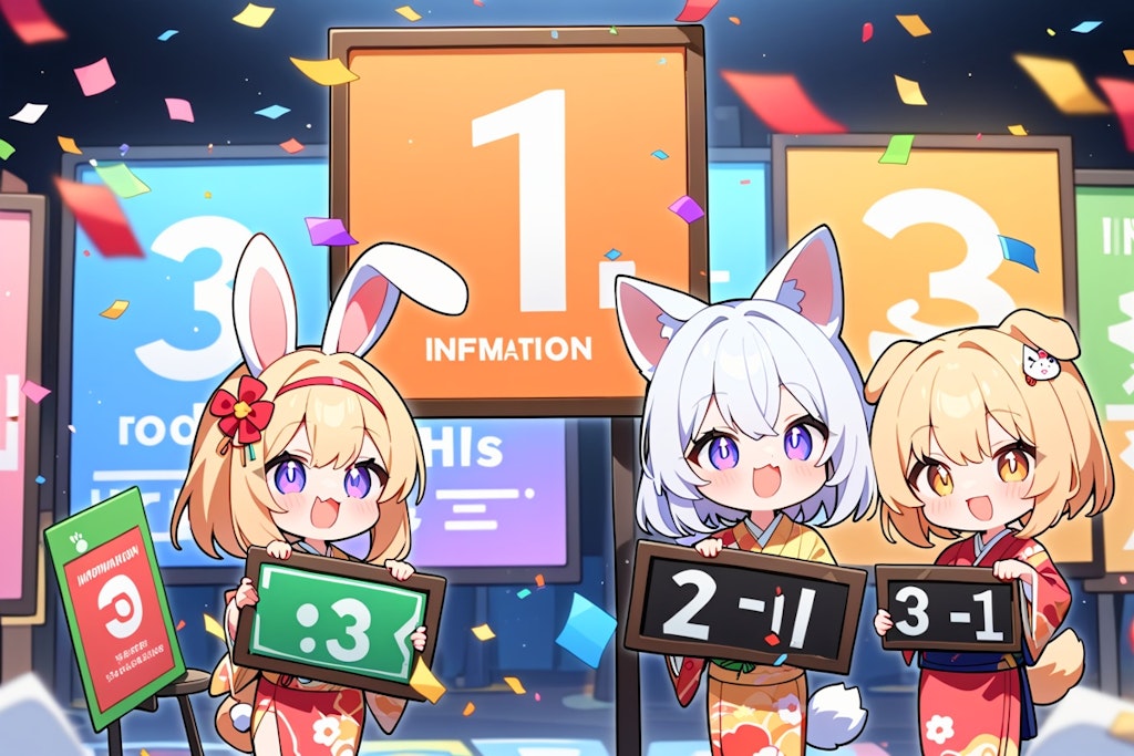 １ケモ、２ミミ、３ケモミミ