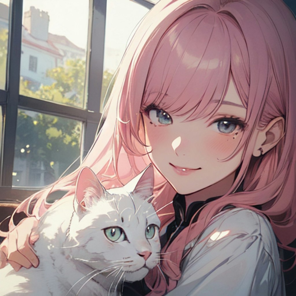 白猫と少女