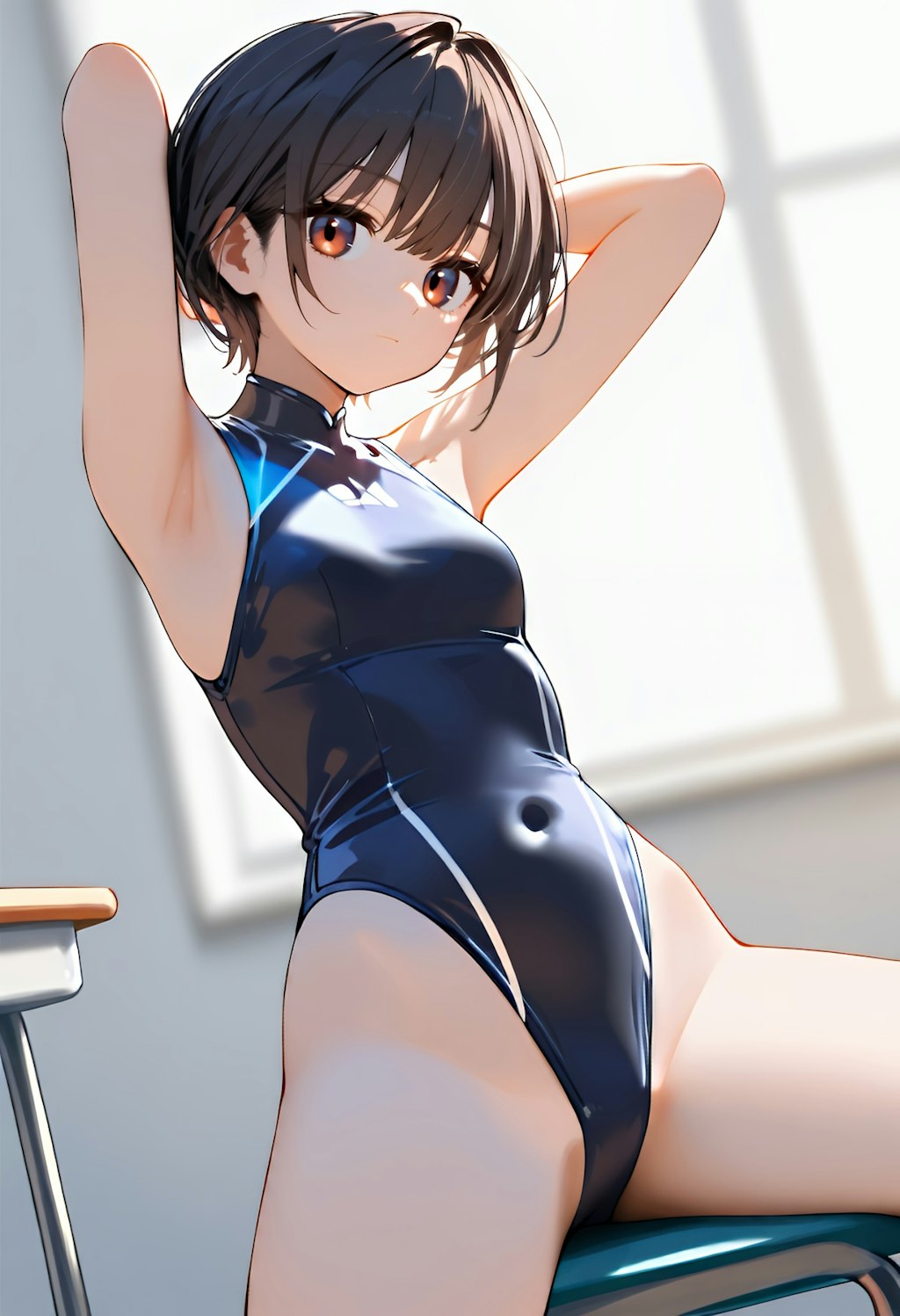 無表情ハイレグ
