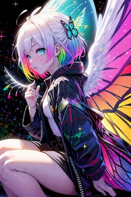 Rainbow Butterfly wings🦋