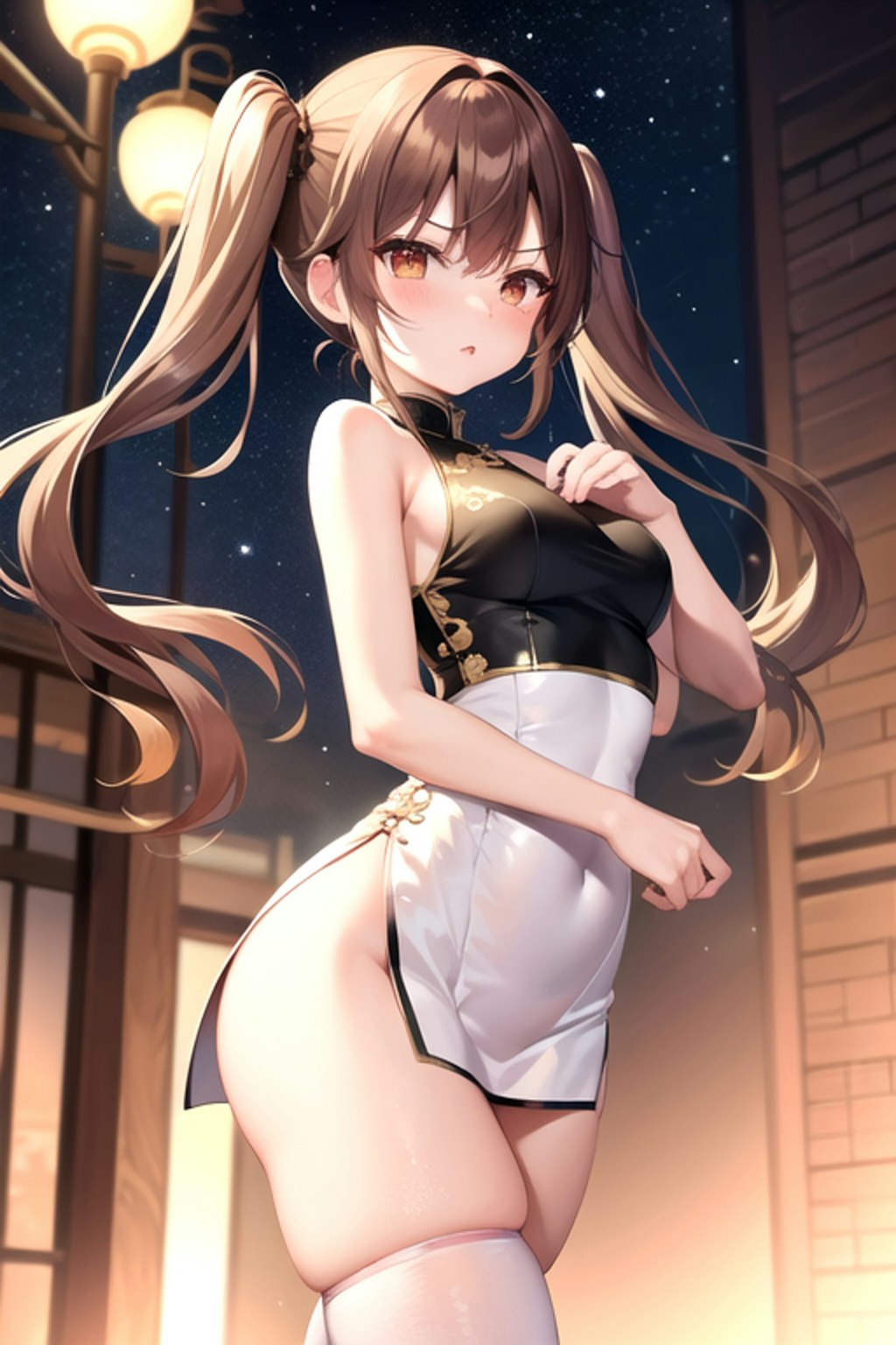 ツインテ：ブラック・ホワイトチャイナ