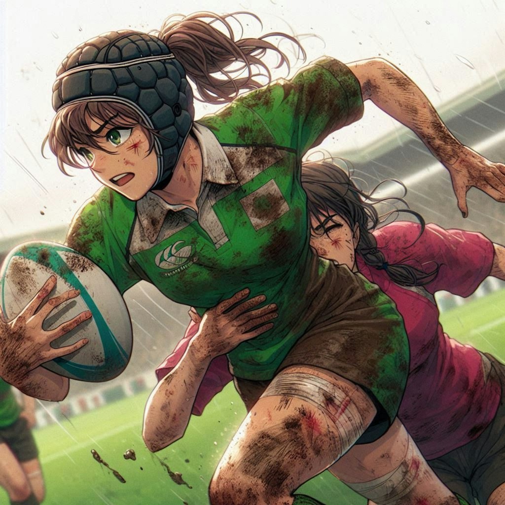 🏉泥まみれの女子ラグビー 105