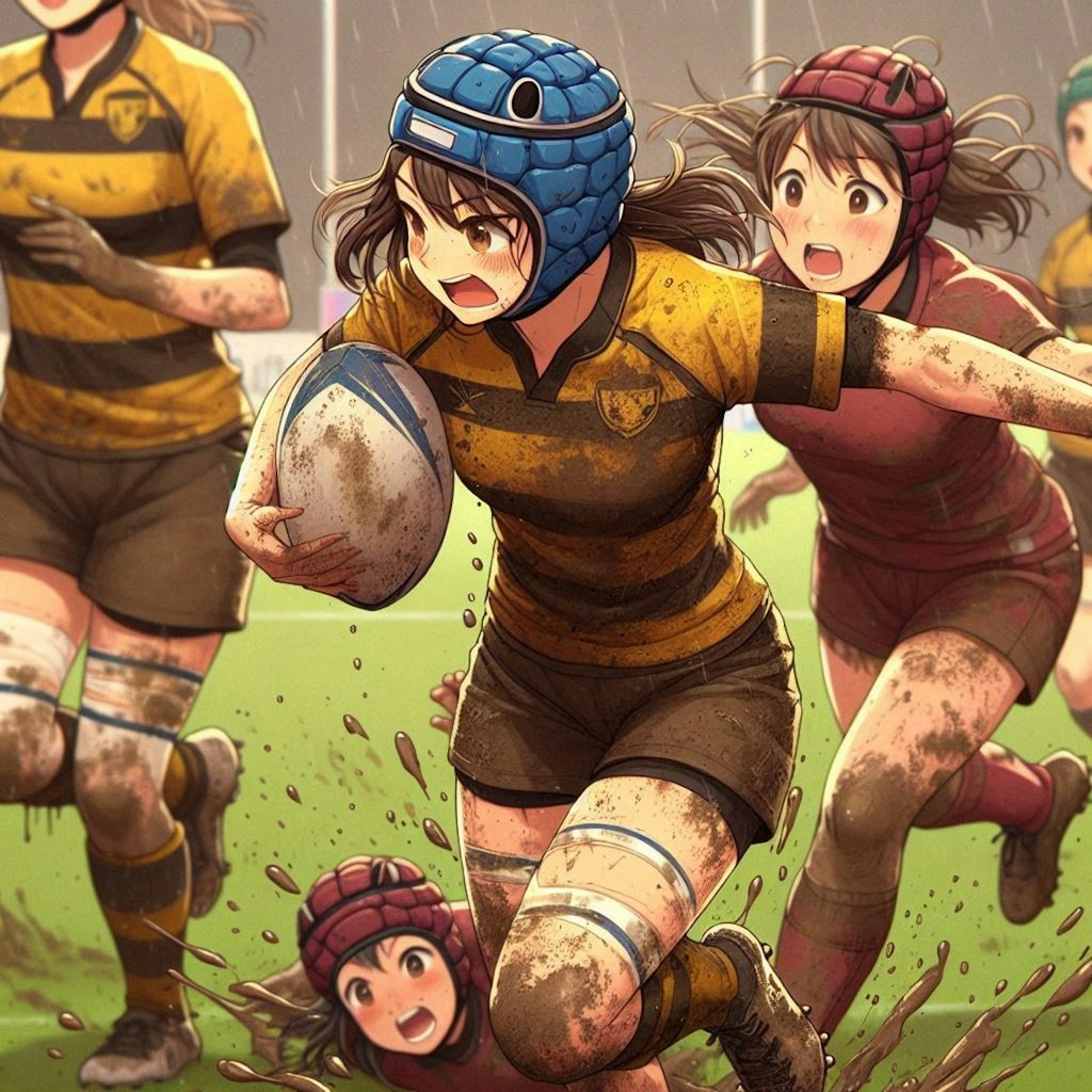 🏉泥まみれの女子ラグビー 105