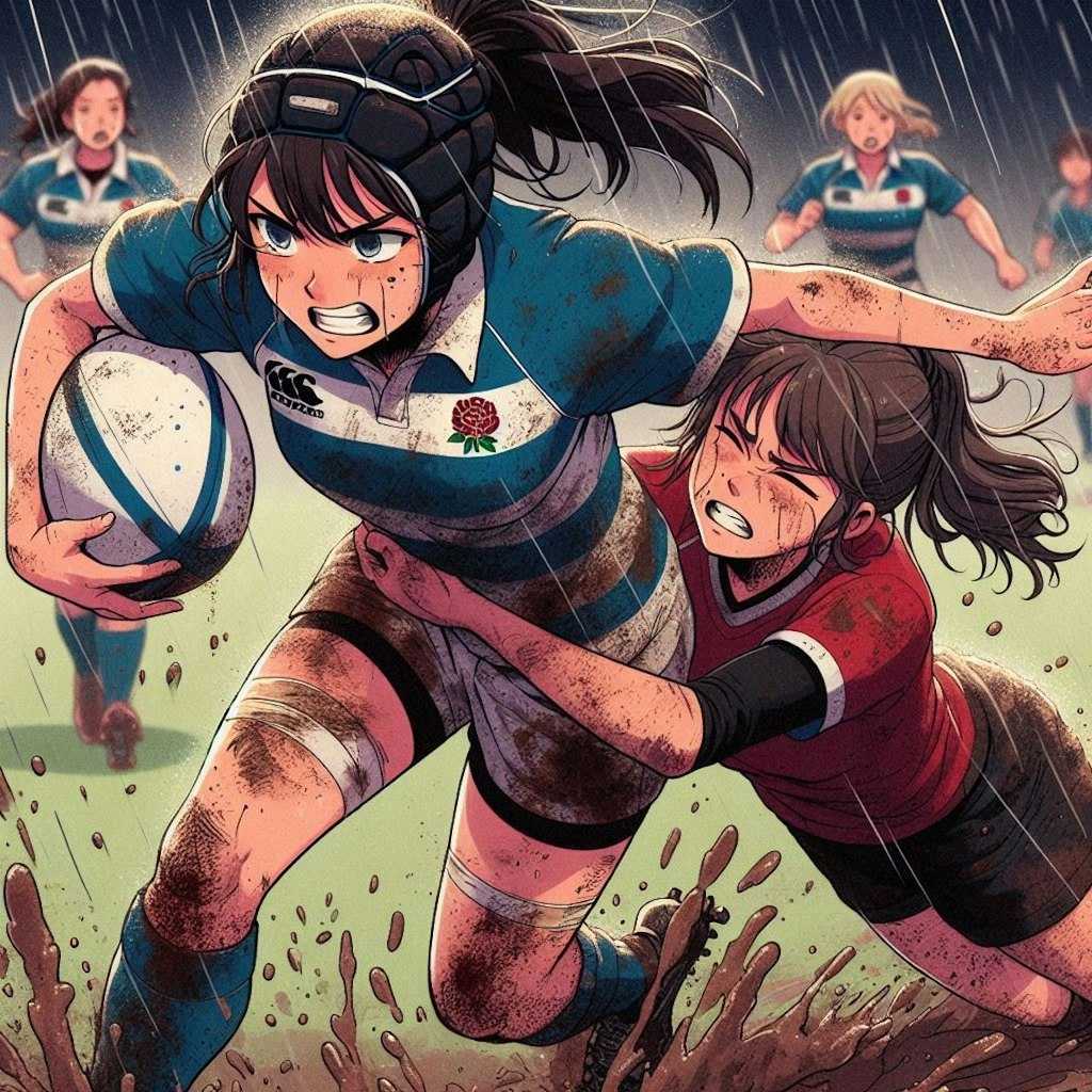 🏉泥まみれの女子ラグビー 105