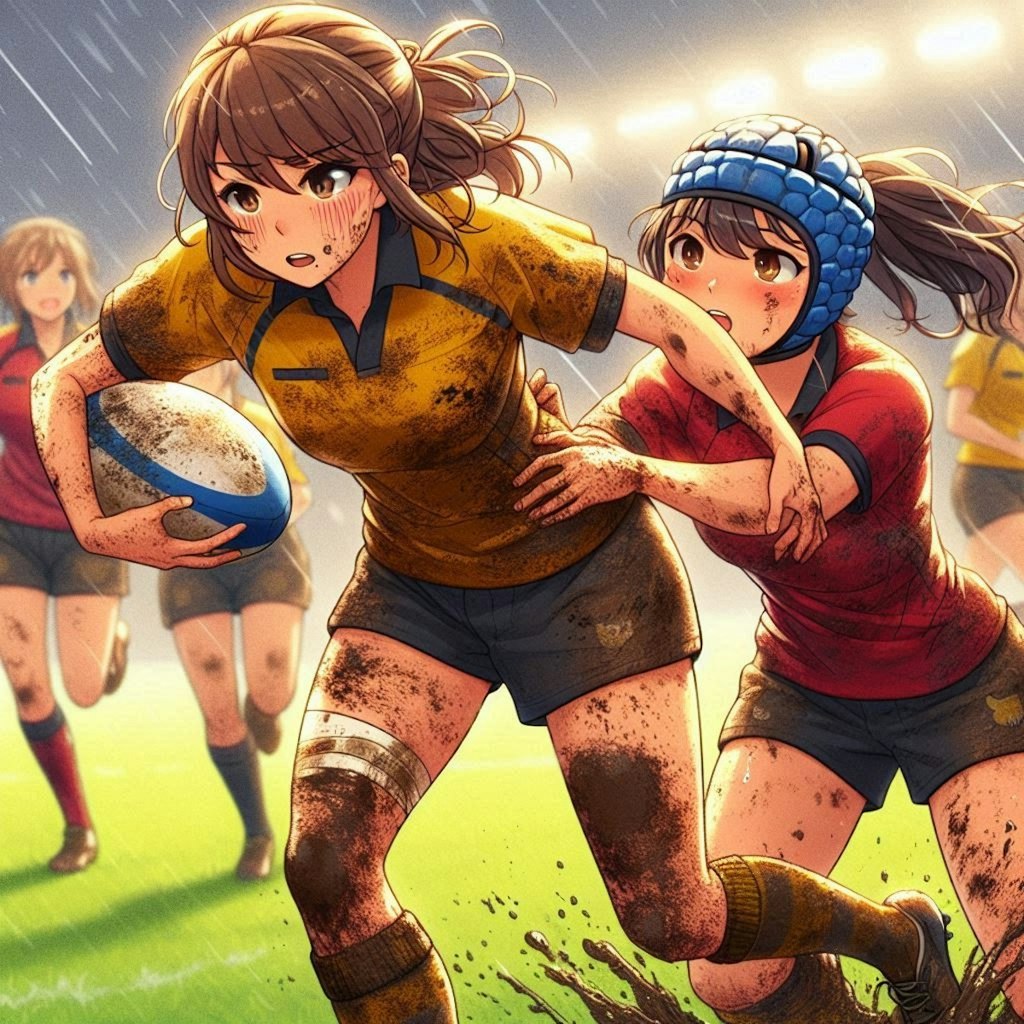 🏉泥まみれの女子ラグビー 105