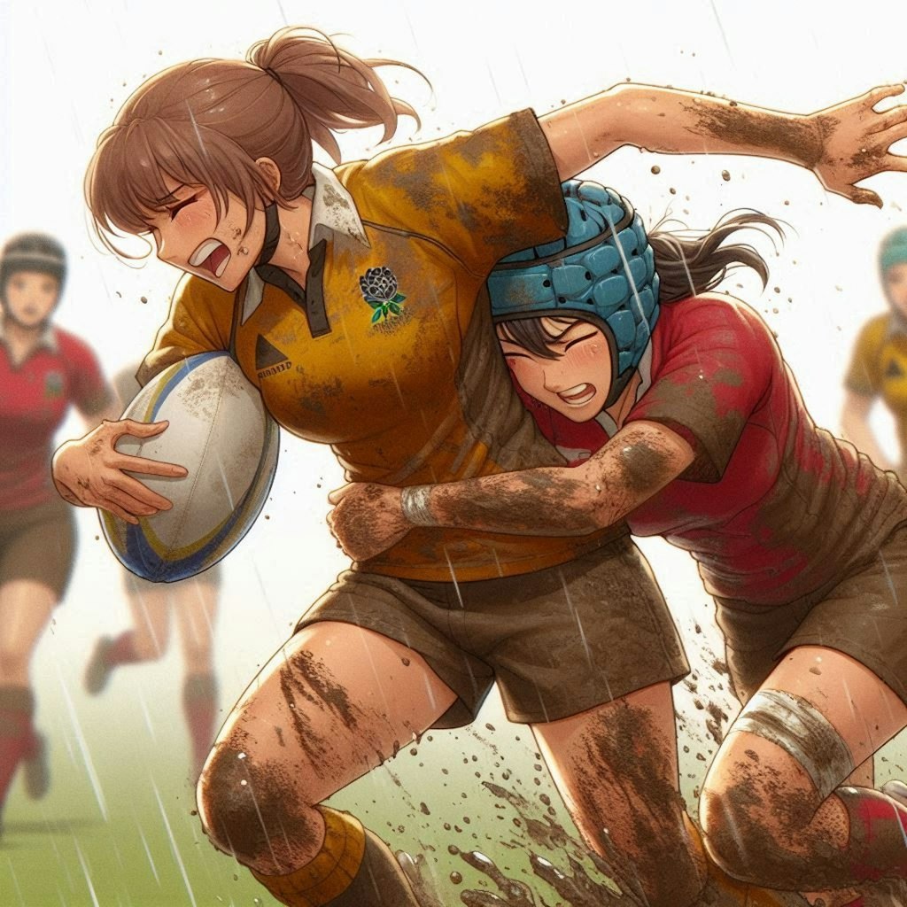 🏉泥まみれの女子ラグビー 105