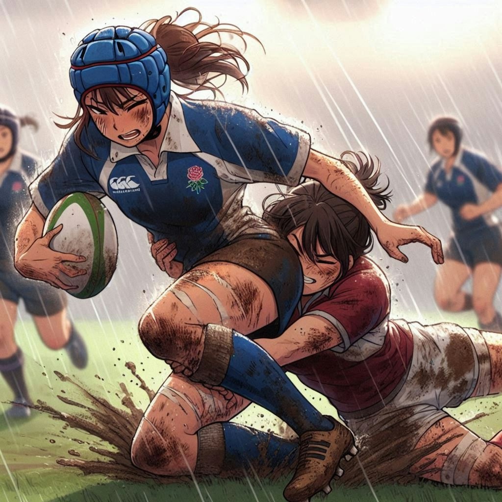 🏉泥まみれの女子ラグビー 105